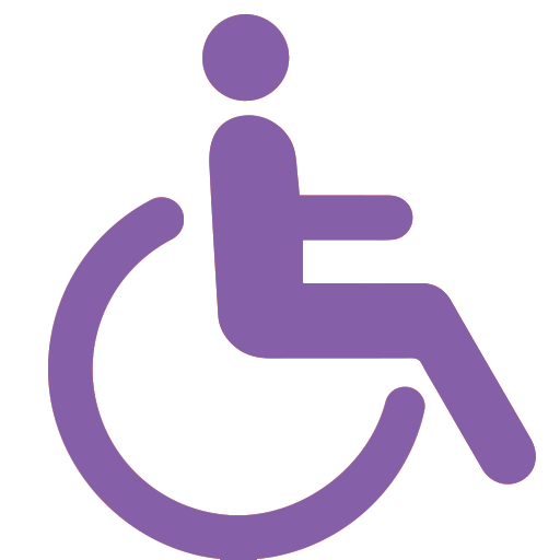 Purple disability icon